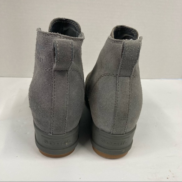 SOREL Ankle Boots Evie Quarry Gum 2 Chelsea Hidden Wedge Heel Womens Size 5.5 - Picture 6 of 11